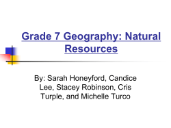 Grade 7 Geography: Natural Resources