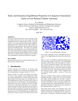 Static and Dynamical Equilibrium Properties to Categorise