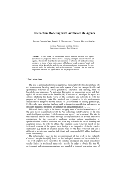 Interaction Modeling with Artificial Life Agents