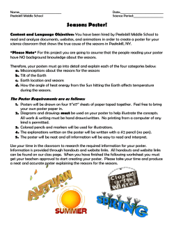 Seasons Poster Worksheet