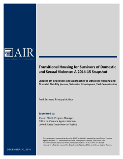 obtaining housing and financial stability