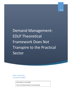 Demand Management: EDLP Theoretical Framework Does Not