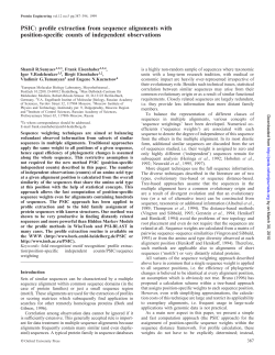 PSIC: profile extraction from sequence alignments with position