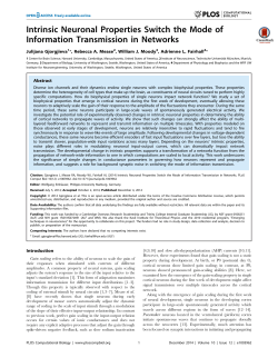 Intrinsic Neuronal Properties Switch the Mode of Information