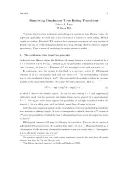 Simulating Continuous Time Rating Transitions