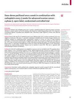 Dose-dense paclitaxel once a week in combination with carboplatin