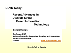 DEVS Today: Recent Advances in Discrete Event - Based