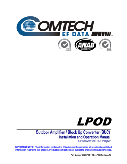 LPOD C-, X-, or Ku-Band Outdoor Amplifier / Block Up Converter