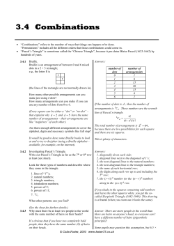 3.4 Combinations