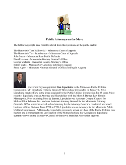 Public Attorneys on the Move - Minnesota State Bar Association