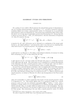 ALGEBRAIC CYCLES AND FIBRATIONS For a scheme X over a