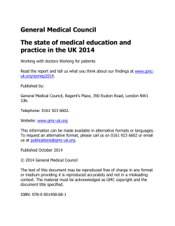 The state of medical education and practice in the UK 2014