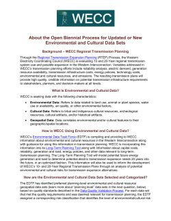 Environmental and Cultural Data Biennial Update Process Introduction