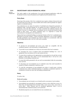 schedule to the mixed use zone