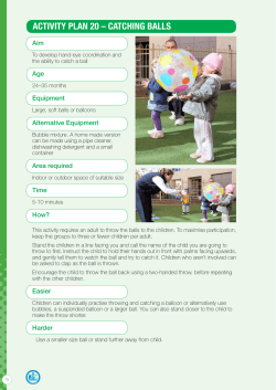 activity plan 20 &ndash; catching balls