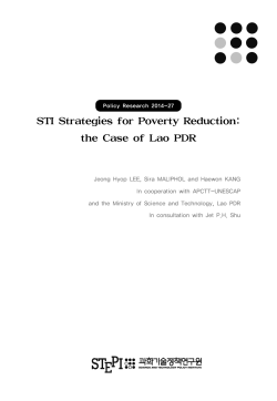 STI Strategies for Poverty Reduction: the Case of Lao PDR