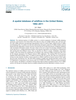 A spatial database of wildfires in the United States, 1992-2011