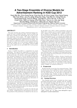 A Two-Stage Ensemble of Diverse Models for Advertisement
