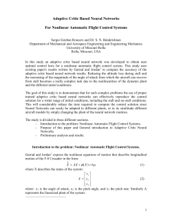 Purpose of this paper and General introduction to Adaptive Critic