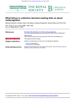 metacognition What failure in collective decision