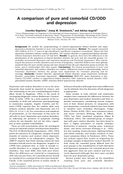 A comparison of pure and comorbid CD/ODD and - UED