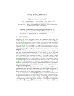 Noisy Turing Machines