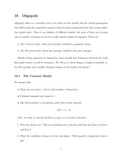 16 Oligopoly