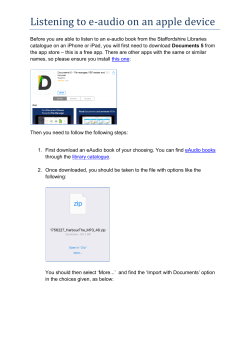 listening to e-audio on apple device