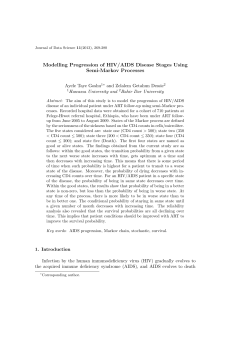 Modelling Progression of HIV/AIDS Disease Stages Using Semi
