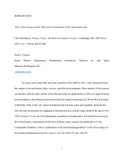 Alan Turing and the Theoretical Foundation of the Information Age