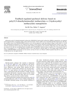 Feedback-regulated paclitaxel delivery based on poly(N,N