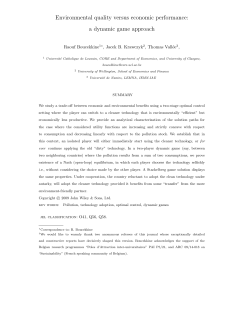 Environmental quality versus economic performance