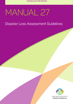 Disaster Loss Assessment Guidelines
