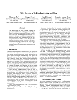 AGM Revision of Beliefs about Action and Time