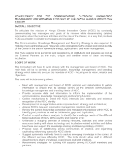 consultancy for the communication, outreach, knowledge