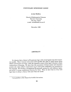Infinitary Epistemic Logic