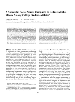 A Successful Social Norms Campaign to Reduce Alcohol Misuse