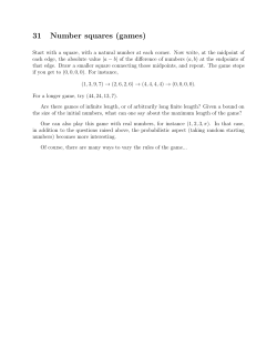 Number Squares - MIT OpenCourseWare