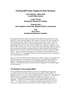 Finding KBO Flyby Targets for New Horizons