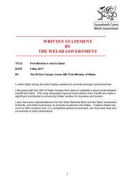 First Minister*s visit to Qatar