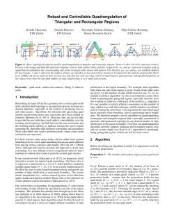 Robust and Controllable Quadrangulation of riangular and