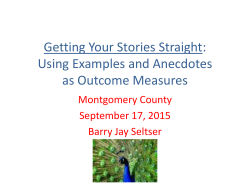Getting Your Stories Straight: Collecting and Analyzing Narratives