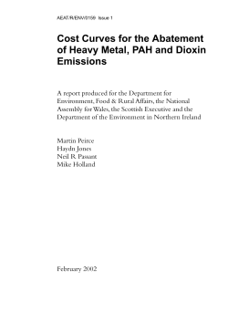 Cost Curves for the Abatement of Heavy Metal, PAH and - UK-Air