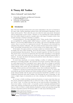 A Theory AB Toolbox
