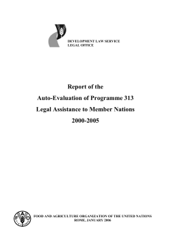 2. Programme entity 313S1 (Provision of Technical Advice)