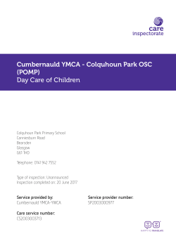 Cumbernauld YMCA - Colquhoun Park OSC