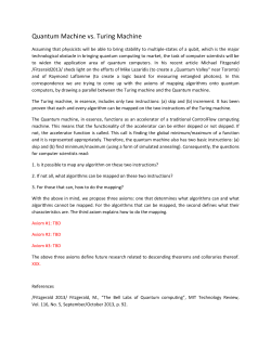 Quantum Machine vs. Turing Machine