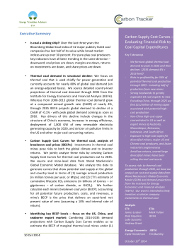 Carbon Supply Cost Curves &ndash; Evaluating Financial