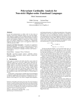 Polyvariant Cardinality Analysis for Non-strict Higher