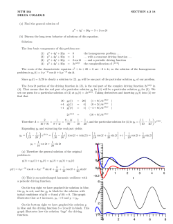MTH 264 SECTION 4.2 18 DELTA COLLEGE (a) Find the general